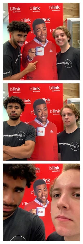 Julius at State Farm with coworkers