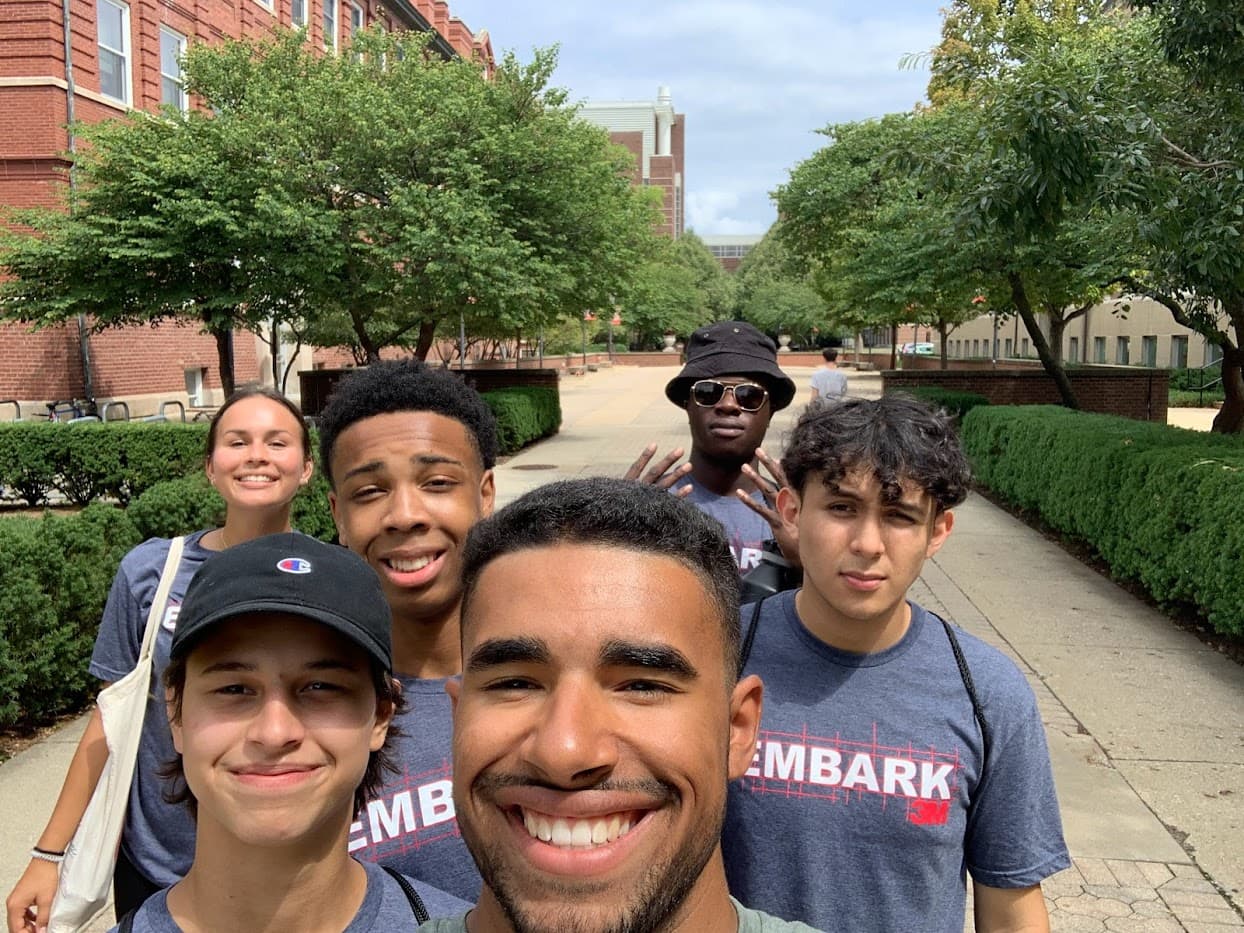 Julius with MEP students at EMBARK program